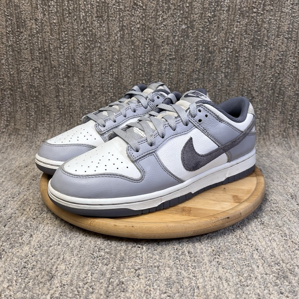 Nike Mens Size 8 Dunk Low SE Light Carbon Grey Skateboard Sneakers Leather Shoes